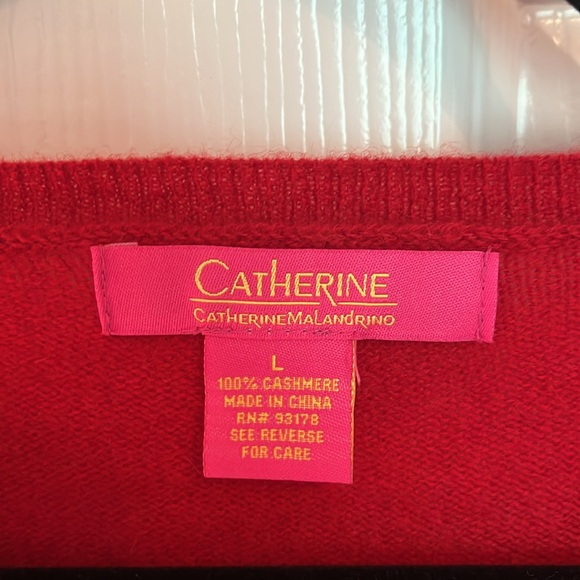 Catherine Malandrino Cashmere Leopard Heart Sweater - Picture 3 of 4